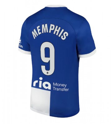 Atletico Madrid Memphis Depay #9 Replika Udebanetrøje 2023-24 Kortærmet